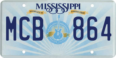 MS license plate MCB864