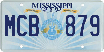MS license plate MCB879