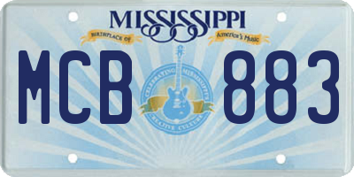 MS license plate MCB883