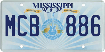 MS license plate MCB886