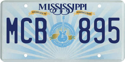 MS license plate MCB895