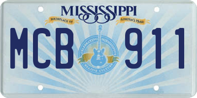 MS license plate MCB911