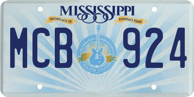 MS license plate MCB924