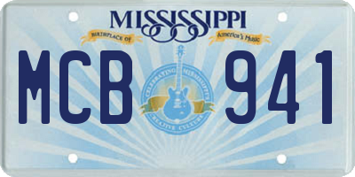 MS license plate MCB941