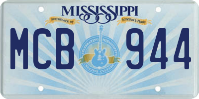 MS license plate MCB944