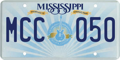 MS license plate MCC050