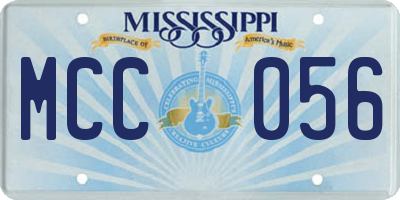 MS license plate MCC056