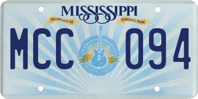 MS license plate MCC094