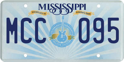 MS license plate MCC095