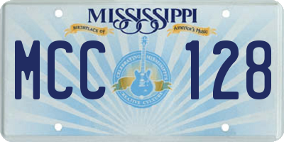 MS license plate MCC128