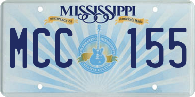 MS license plate MCC155