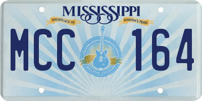 MS license plate MCC164