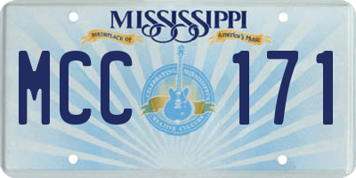 MS license plate MCC171