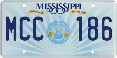 MS license plate MCC186