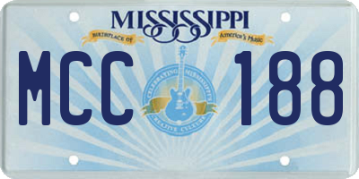 MS license plate MCC188