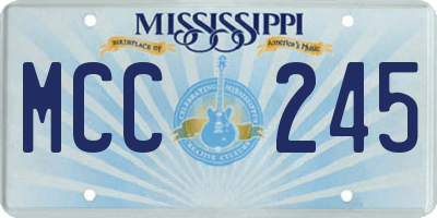 MS license plate MCC245