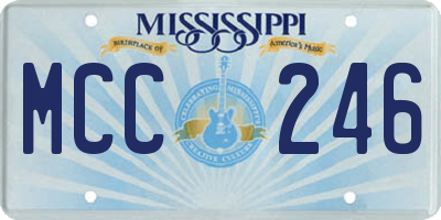 MS license plate MCC246