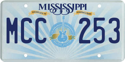 MS license plate MCC253
