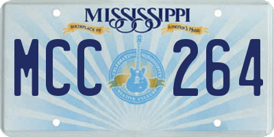 MS license plate MCC264