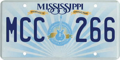MS license plate MCC266