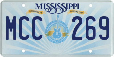 MS license plate MCC269