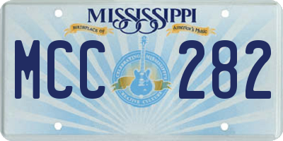 MS license plate MCC282