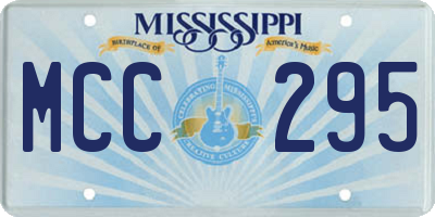 MS license plate MCC295