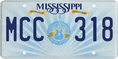 MS license plate MCC318