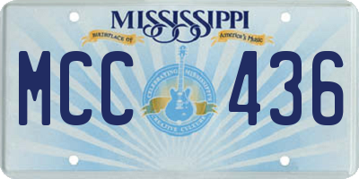 MS license plate MCC436