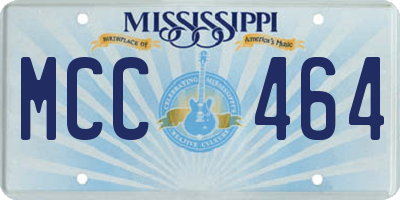 MS license plate MCC464