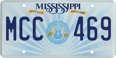 MS license plate MCC469