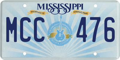 MS license plate MCC476