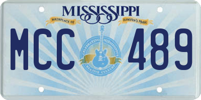 MS license plate MCC489