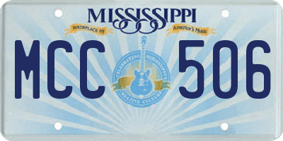 MS license plate MCC506