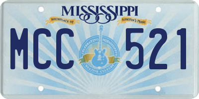 MS license plate MCC521