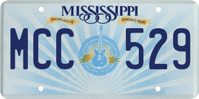MS license plate MCC529