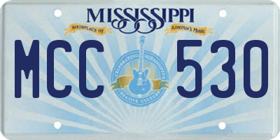 MS license plate MCC530