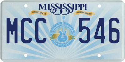 MS license plate MCC546