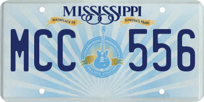 MS license plate MCC556
