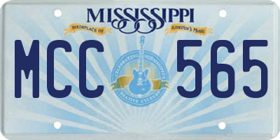 MS license plate MCC565