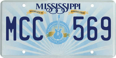 MS license plate MCC569