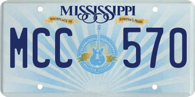MS license plate MCC570