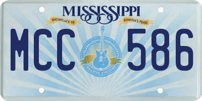 MS license plate MCC586