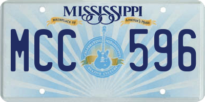 MS license plate MCC596