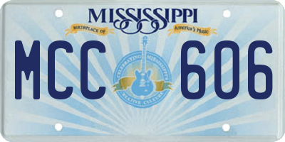 MS license plate MCC606