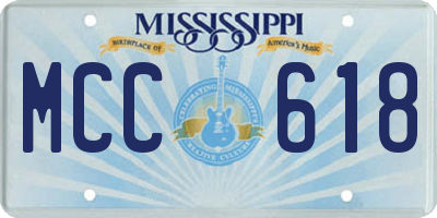 MS license plate MCC618