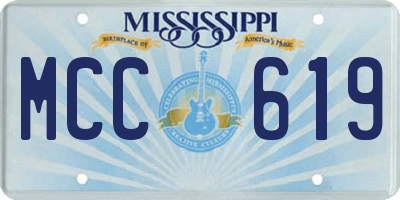 MS license plate MCC619