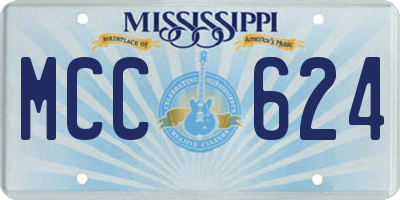 MS license plate MCC624