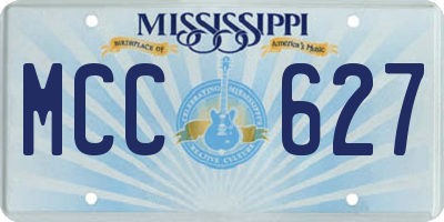 MS license plate MCC627