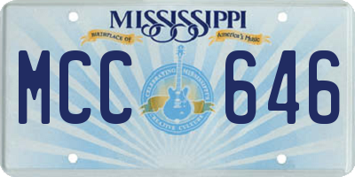 MS license plate MCC646